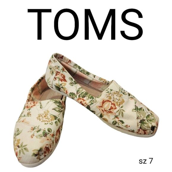 Toms Shoes - Toms NEW Floral Boho Cottagecore Festival Cruise Comfortable Loafers Shoes